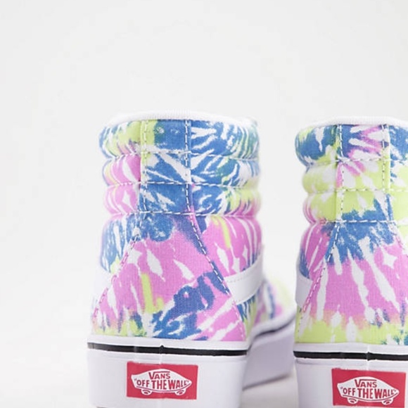 NEW IN BOX Vans Sk8 Hi Comfy Cush Shoes Tie Dye Orchid - Picture 3 of 4